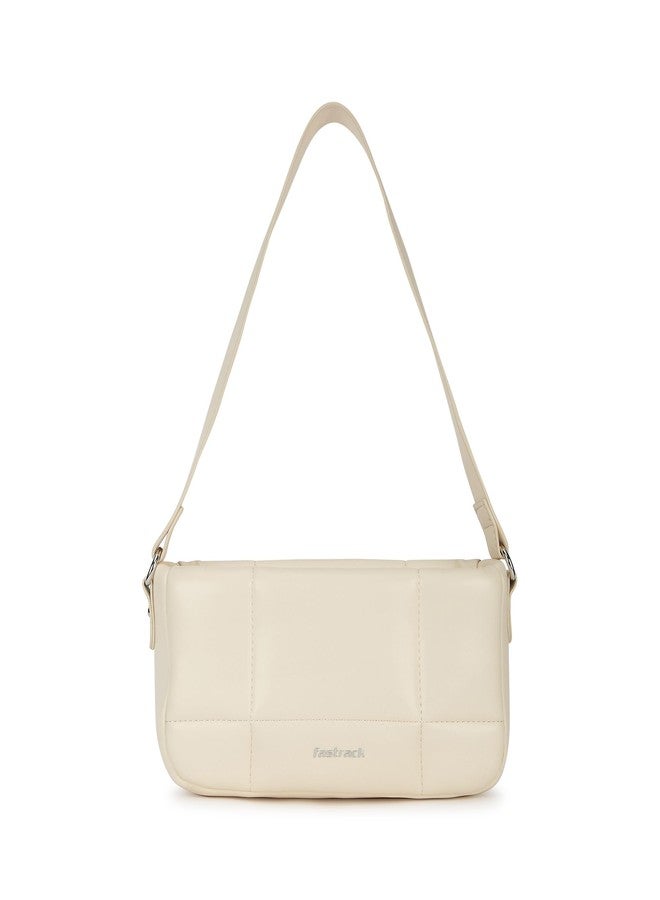 Fastrack Pillow Quilted Shoulder Bag for Women | Soft Faux Leather Handbag with Zip Closure, Single Strap and Internal Pockets | Stylish Winter-Ready Bag for Daily Use and Casual Outings - Image 1